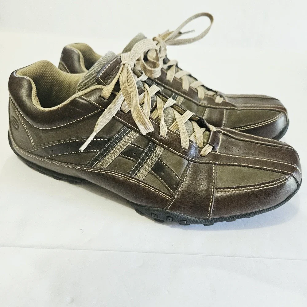 Skechers Citywalk Malton 61751 Brown Shoes Sneakers Mens Sz 11 Lace Up Casual